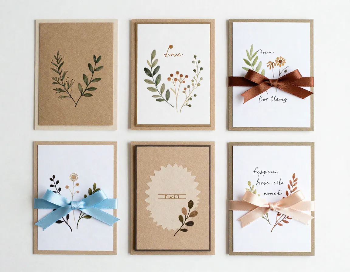 Seasonal gift set with themed handmade cards for different occasions